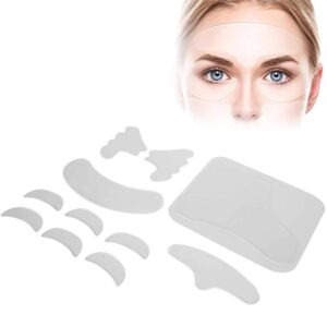 11 Pieces Silicone Face Anti-wrinkle Patch, Facial Patches, Reusable Cheek Chest Front Anti-fine Lines Stickers, for Wrinkle Reduction, Anti Aging Smoothing Tape - Image 1
