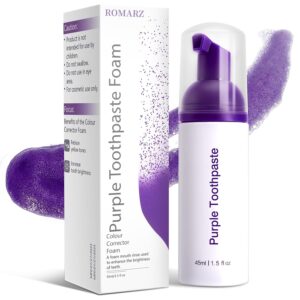 Purple Toothpaste for Teeth Whitening,Purple Teeth Whitening Kit,Tooth Stain Removal Colour Corrector