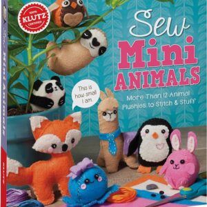 Sew Mini Animals (Klutz Craft Kit) 8" Length x 1.5" Width x 9" Height