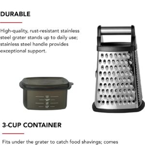 KitchenAid Gourmet 4‑Sided Stainless Steel Box Grater with Container